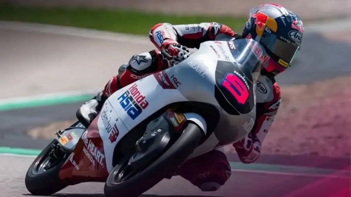 Veda Ega Pratama membidik posisi start terbaik pada Moto3 Inggris 2026 di Sirkuit Silverstone setelah finis ketiga pada sesi practice. (Team Veda)