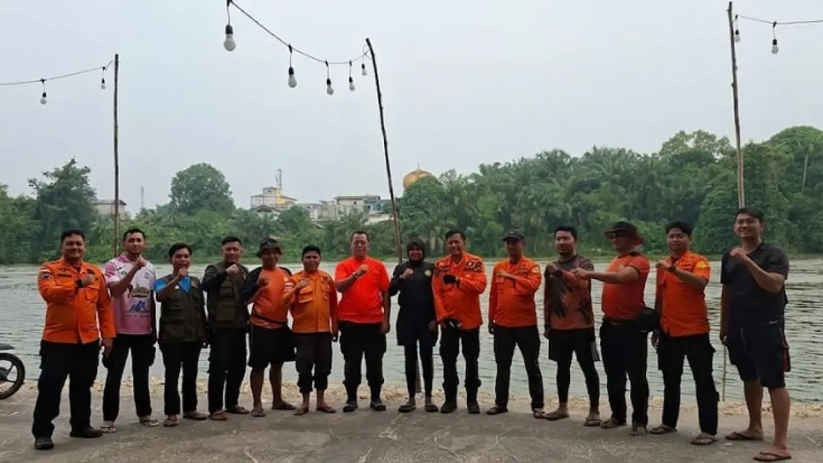 Operasi pencarian korban tenggelam di Sungai Kampar, Boiko Gulo (25), resmi ditutup pada hari ketujuh, Senin (10/8/2026). (BBPD Untuk Riaupos.co)