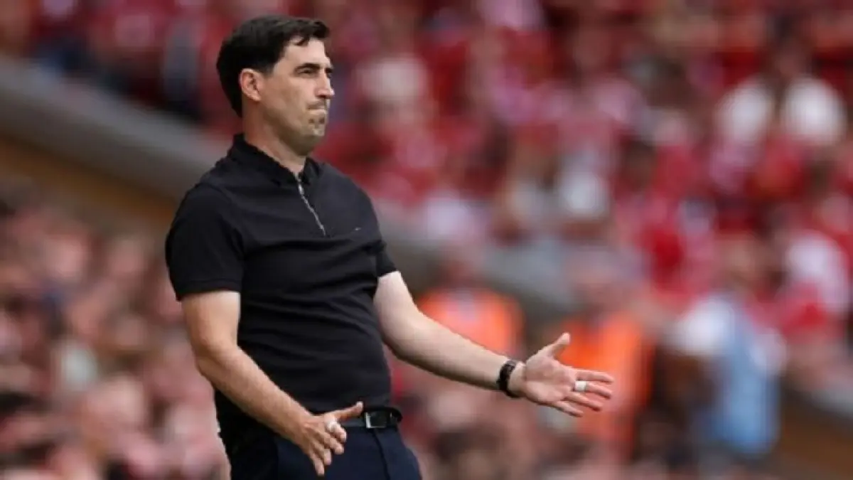 Pelatih kepala Liverpool Indoni Iraola mengatakan energi pemainnya tidak cukup untuk 90 menit setelah kehilangan keunggulan dua gol untuk pertandingan kedua berturut-turut di pramusim ini. (Lewis Storey-Danehouse/Getty Images)