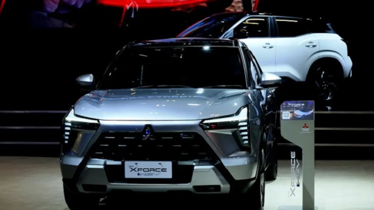 Mitsubishi Xforce HEV di Booth PT Mitsubishi Motors Krama Yudha Sales Indonesia (MMKSI) pada ajang Gaikindo Indonesia International Auto Show (GIIAS 2026) pada tanggal 29 Juli – 9 Agustus 2026 di ICE BSD City, Tangerang. (Istimewa)