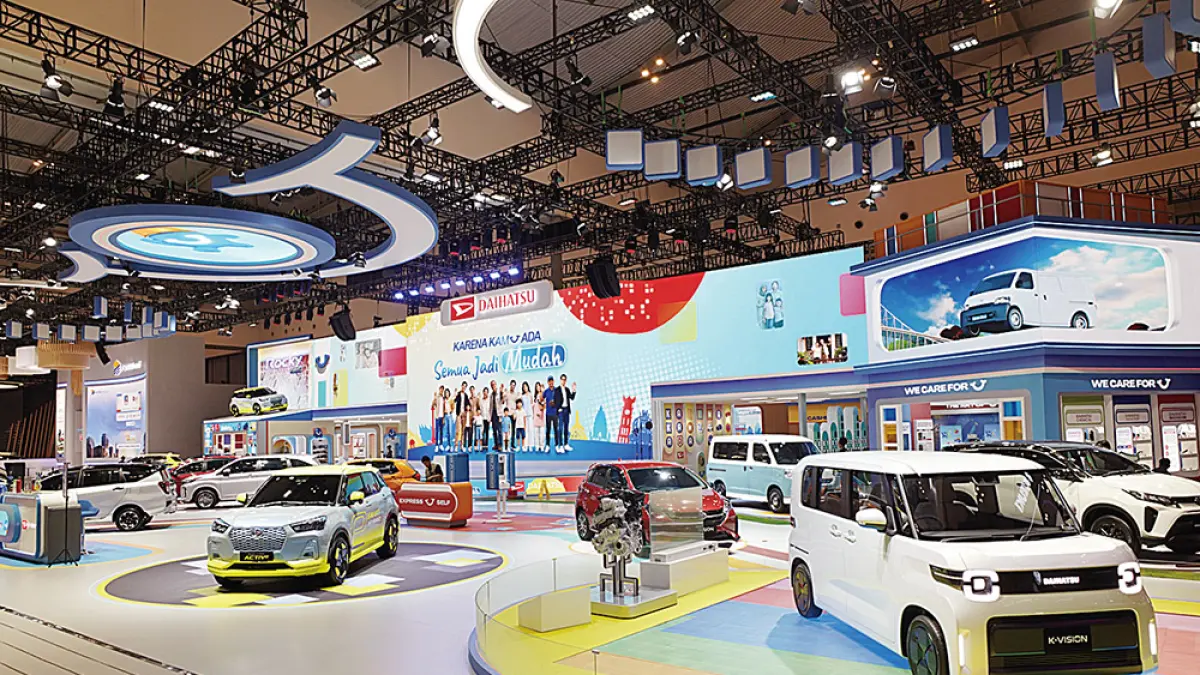 Booth Daihatsu pada GIIAS di ICE BSD, Tangerang yang berlangsung pada 30 Juni-9 Agustus 2026.