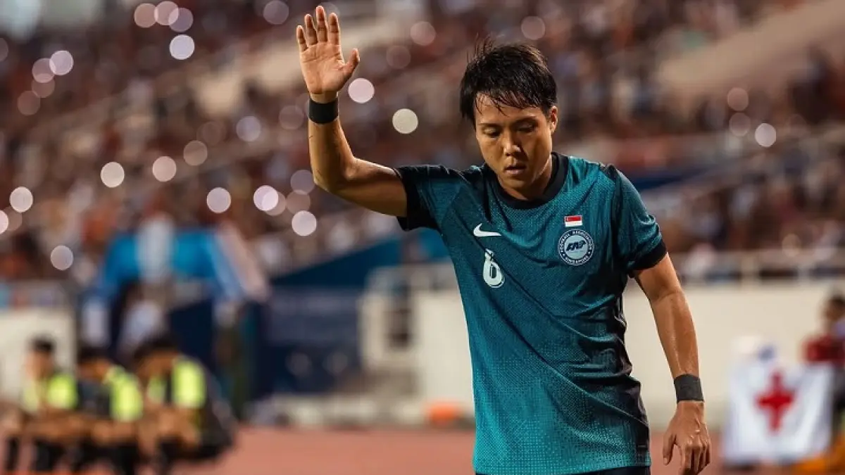 Gelandang Singapura Kyoga Nakamura mengaku frustrasi usai absen lawan Indonesia karean skorsing di Piala AFF. (@kyoga_nakamura/Instagram).