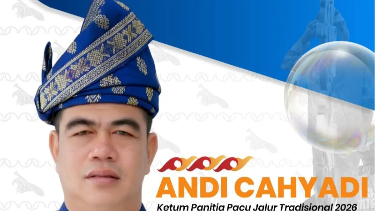 Kwtua Umum Pacu Jalur Tradisional 2026 Andi Cahyadi. (Dok Riaupos.co)
