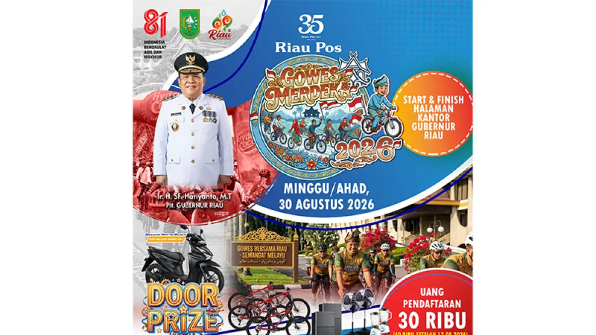 Selebaran Riau Pos Gowes Merdeka 2026. (Dofi Iskandar) 