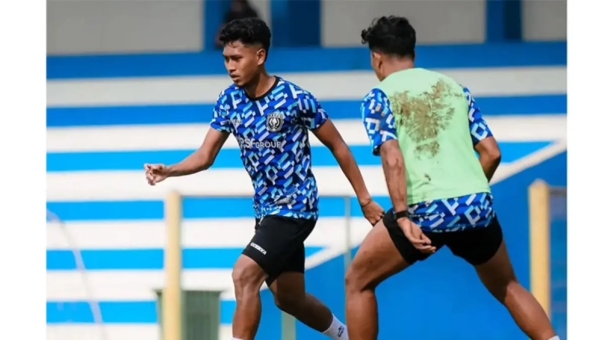 Skuad PSPS Pekanbaru saat menjalani sesi latihan di Jakarta, Rabu (19/8/2026). (PSPS Pekanbaru)