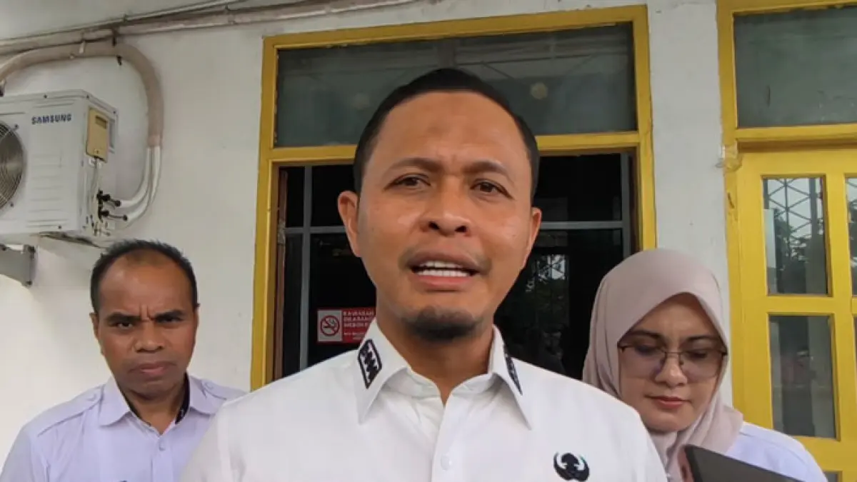 Wako Pekanbaru Agung Nugroho memberikan keterangan pers, Rabu (19/8/2026). (M Ali Nurman/Riaupos.co)