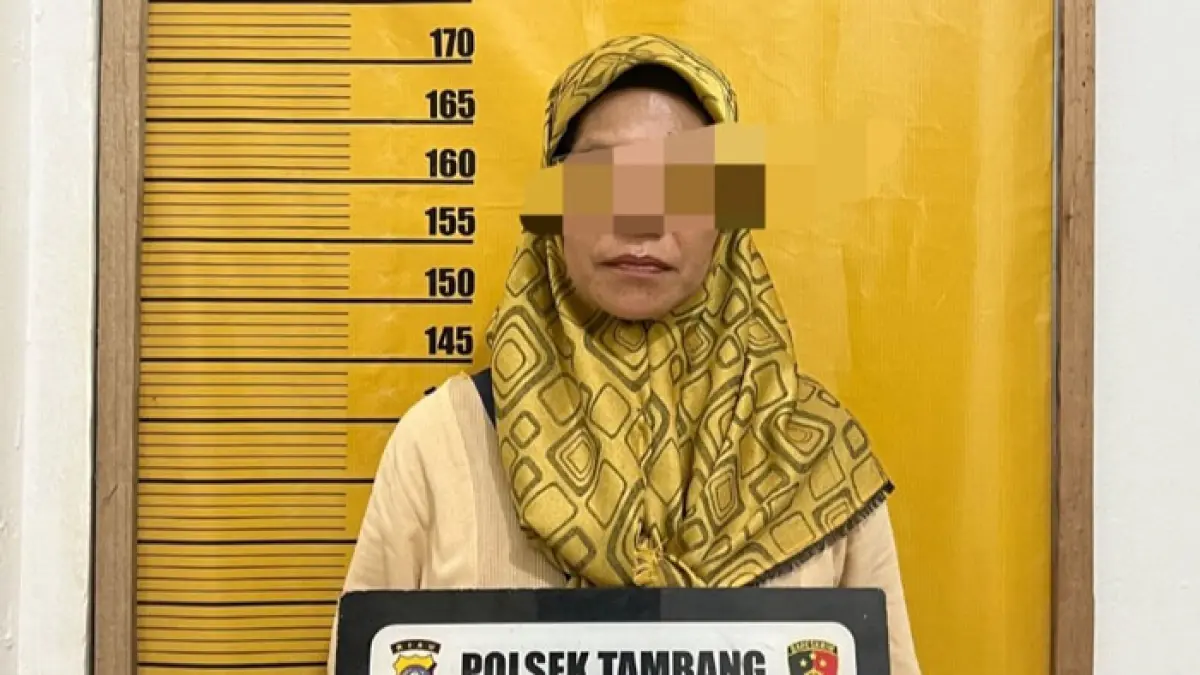 Polsek Tambang menetapkan NU (54), warga Desa Kemang Indah, Kecamatan Tambang, sebagai tersangka kasus kebakaran lahan seluas sekitar 15 hektare di Desa Rimbo Panjang, Kecamatan Tambang, Kabupaten Kampar, Senin (24/8/2026). (Humas Polres Kampar untuk Riaupos.co)