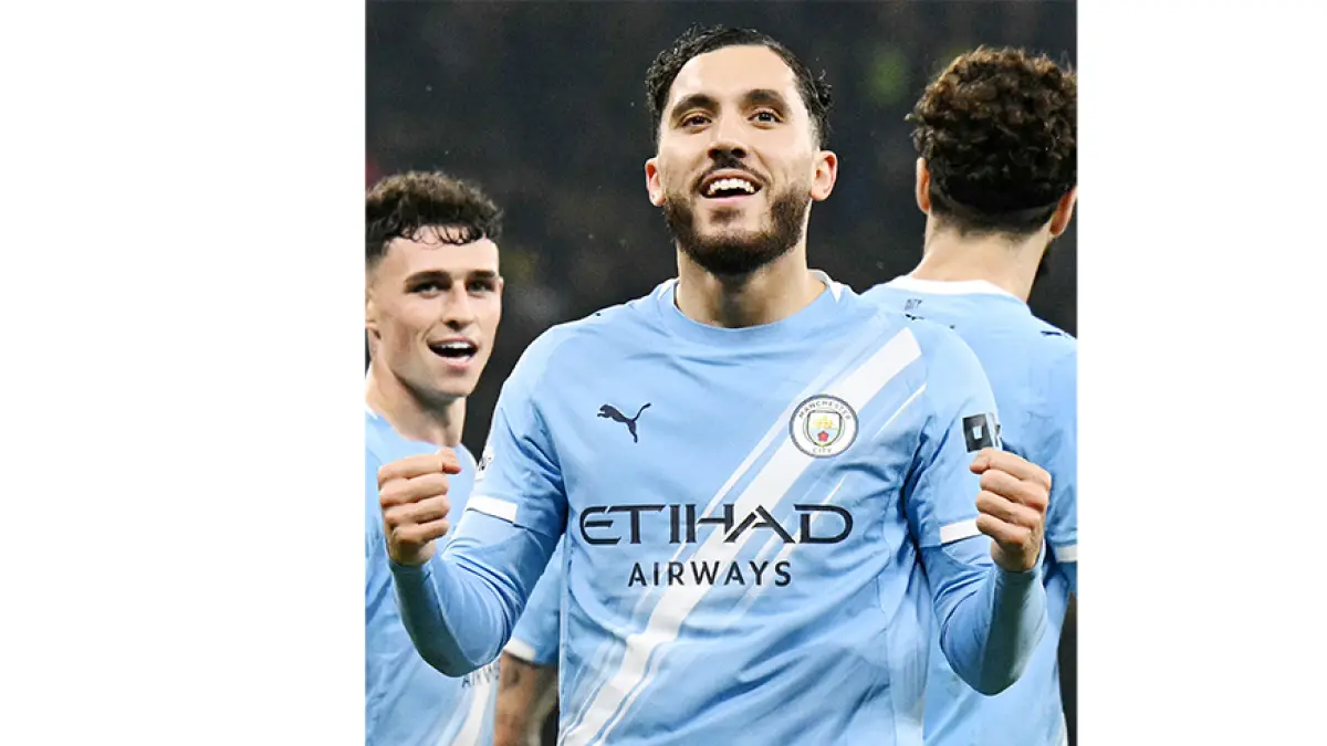 Rayan cherki, Gelandang Manchester City. (JPG) 