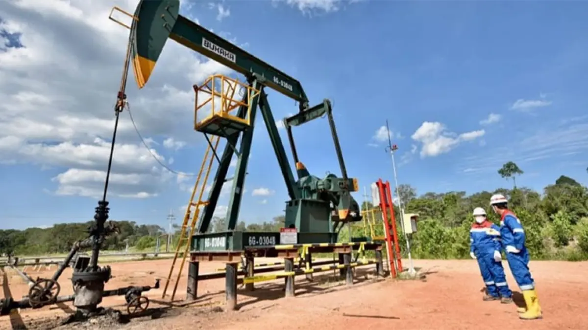 Ilustrasi pompa angguk di Blok Rokan (Foto/Dok Pertamina)
