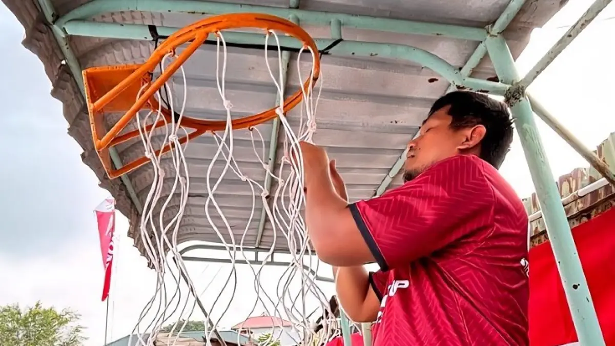 Persiapan Honda Student Basketball League (HSBL) 2026 Selatpanjang Series kembali hadir di Kabupaten Kepulauan Meranti. Kompetisi basket pelajar ini mulai bergulir Rabu (2/9/2026) hingga Sabtu (5/9/2026).(Wira Saputra/Riaupos.co)
