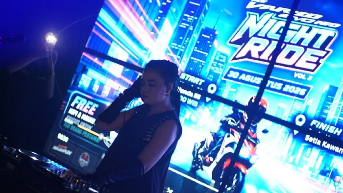 DJ Performance membuat New Vario Evo Night Ride Vol 2 makin meriah. (Istimewa)