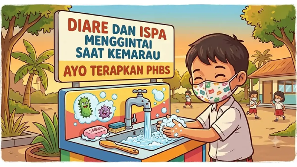 Ilustrasi murid SD menerapkan pola hidup bersih dan sehat. (Dok Riaupos.co)