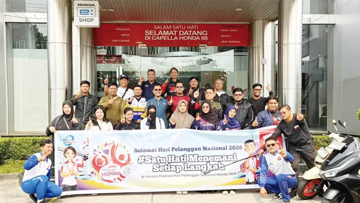 Memperingati momentum Hari Pelanggan Nasional 2026, PT Capella Dinamik Nusantara Riau selaku Main Dealer sepeda motor Honda wilayah Riau menggelar kegiatan istimewa bertajuk “Rolling City & Customer Gathering”, Sabtu (5/9/2026). (PT CAPELLA Dinamik Nusantara Riau untuk Riau Pos)
