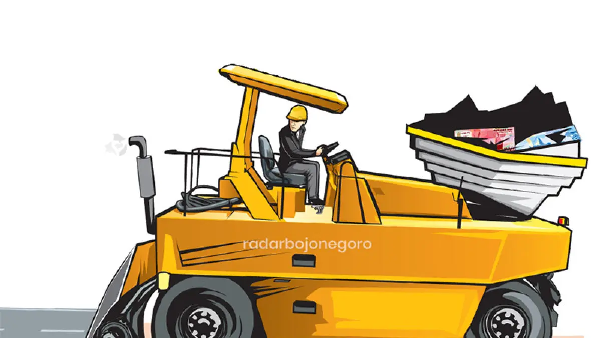 Ilustrasi perbaikan jalan. (Dok Radar Bojonegoro)
