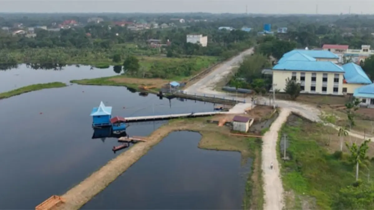 Salah satu venue pelaksanaan KKI yang dipusatkan di Waduk Air Bersih di Kota Bengkalis. (Istimewa)