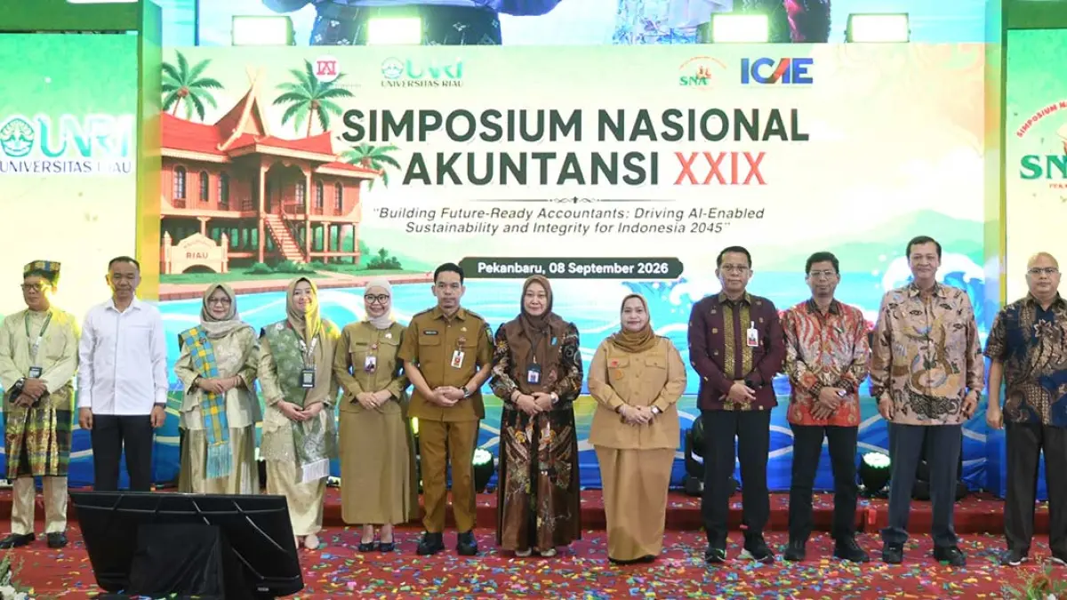 Simposium Nasional Akuntansi (SNA) XXIX Tahun 2026, bertempat di Gedung Student Center Universitas Riau, Selasa (8/9/2026).&nbsp;