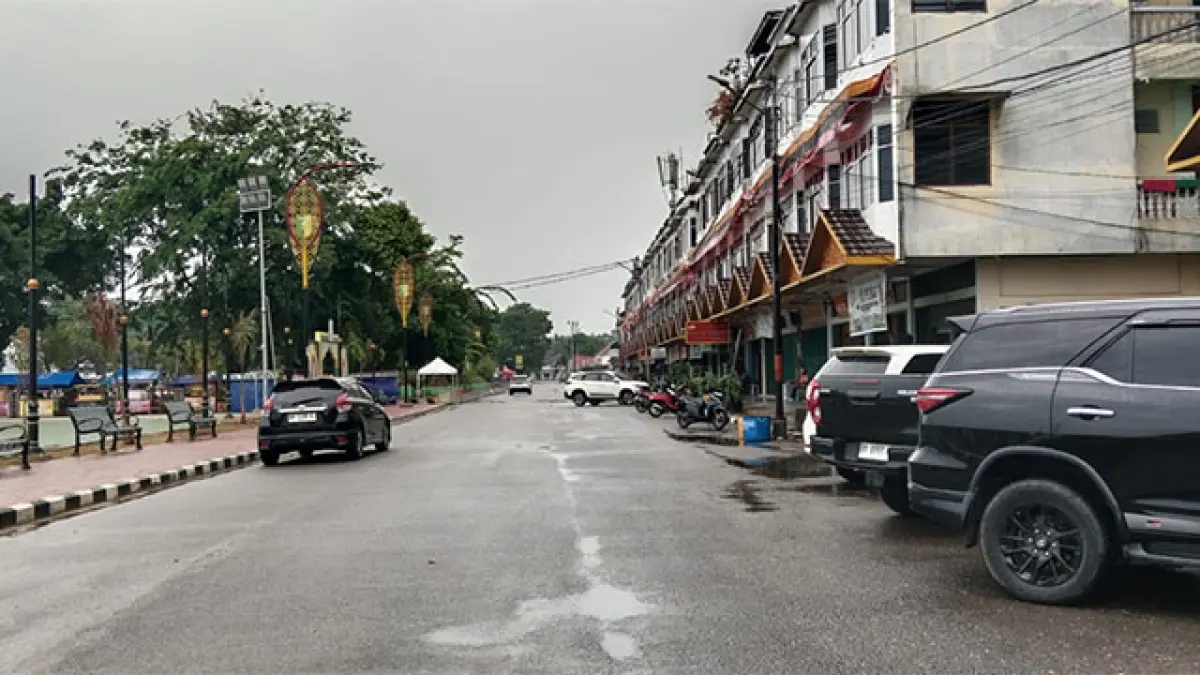 Kondisi Teluk Kuantan Kabupaten Kuansing, pasca diguyur hujan lebat, Jumat (11/9/2026) pagi. Foto Desriandi Candra