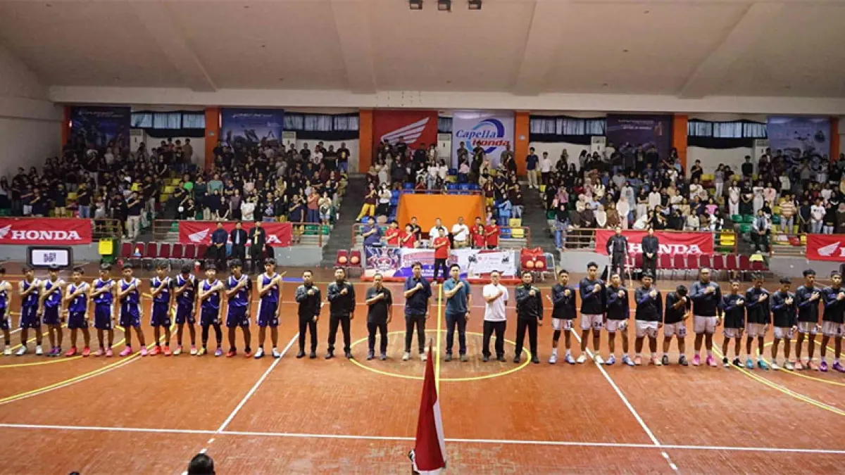 Suasana Opening Honda HSBL 2026 Pekanbaru Series di GOR Tribuana Pekanbaru, Sabtu (12/9/2026). FOTO EVAN GUNANZAR/RIAUPOS.CO
