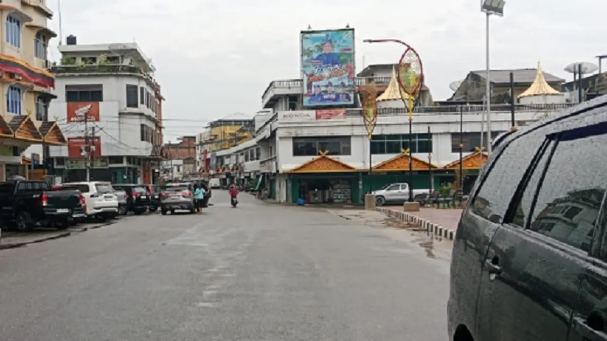 Wilayah Telukkuantan sehari pascahujan diguyur turun lebat, Sabtu (12/9/2026). (Desriandi Candra/Riaupos.co