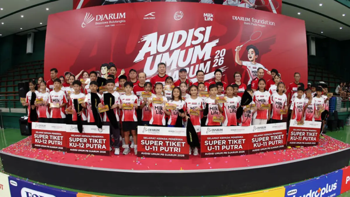 Para peraih super tiket pada Audisi Umum PB Djarum Kudus 2026. (PB Djarum untuk Riaupos.co)