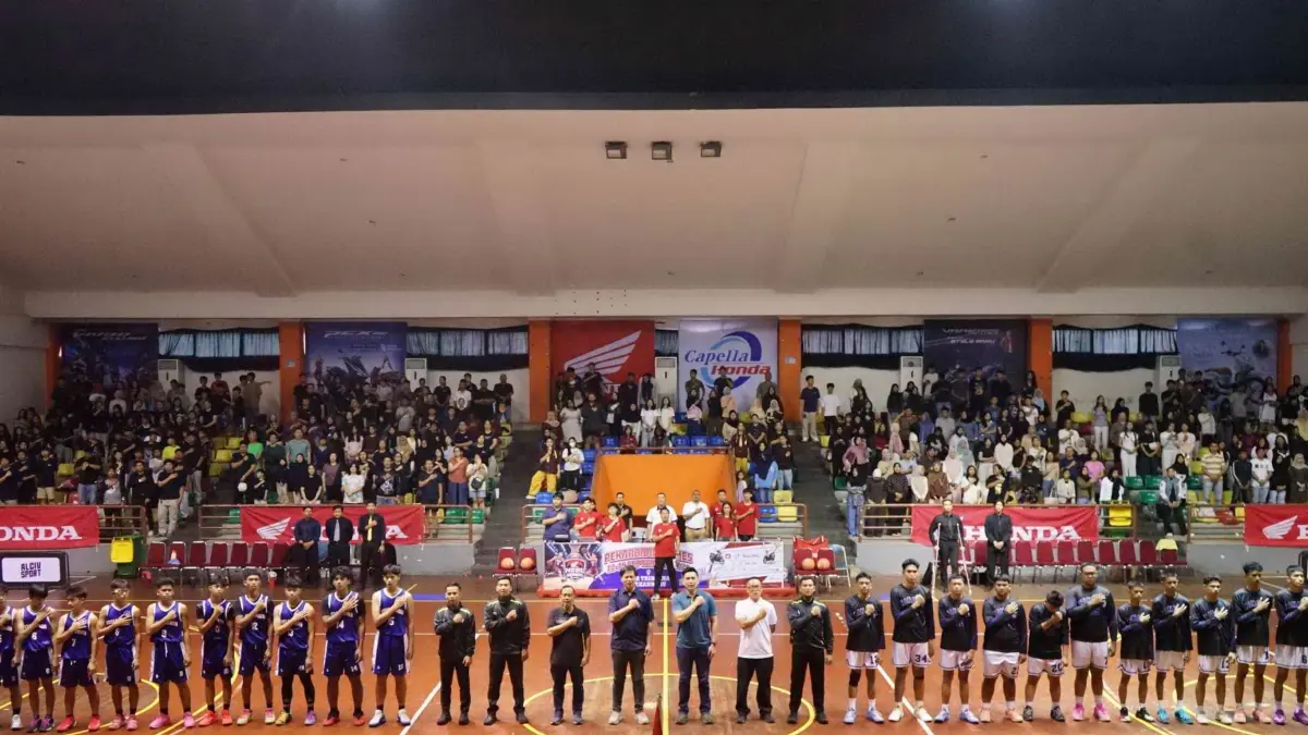 Pembukaan : Suasana Opening Honda HSBL 2026 Pekanbaru Series di GOR Tribuana Pekanbaru, Sabtu (12/9/2026). ft : EVAN GUNANZAR/RIAU POS