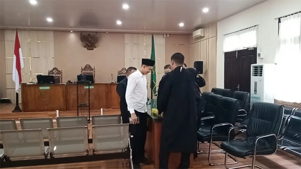 Terdakwa Marjani menajalani sidang di Pengadilan Tipikor Pekanbaru pada Selasa (15/9/2026). Ft Hendrawan Kariman