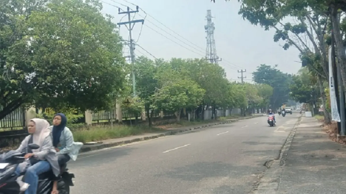 Indeks Standar Pencemar Udara (ISPU) di Bangkinang mencapai 203 atau masuk kategori sangat tidak sehat, Kamis (17/9/2026).(Kamaruddin/Riaupos.co)
