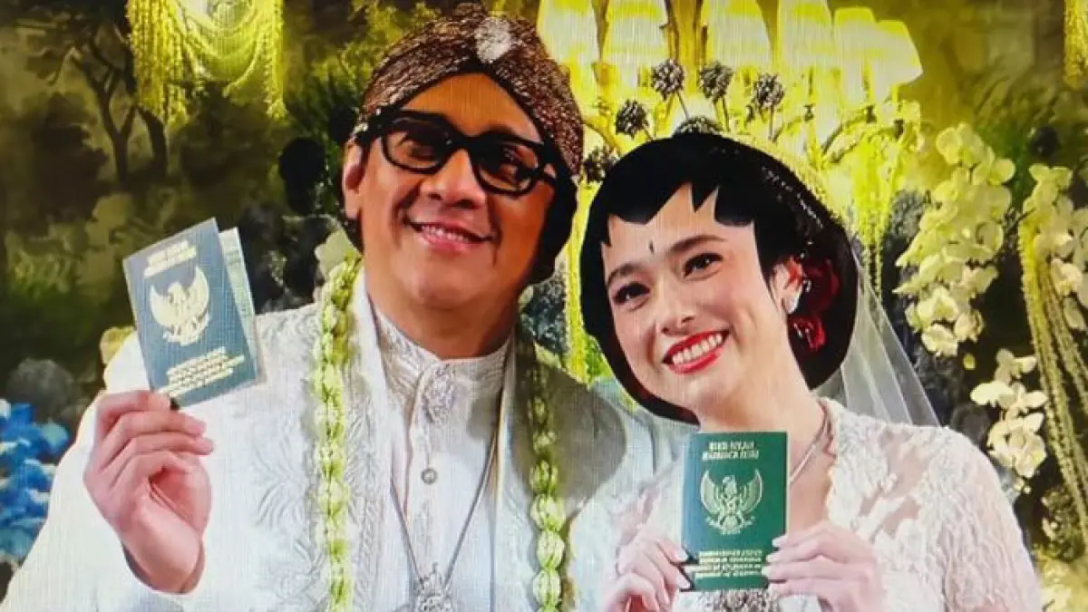Andre Taulany dan Amanda Rigby resmi menikah hari ini, Minggu (20/9/2026). (TikTok: frappucindo)