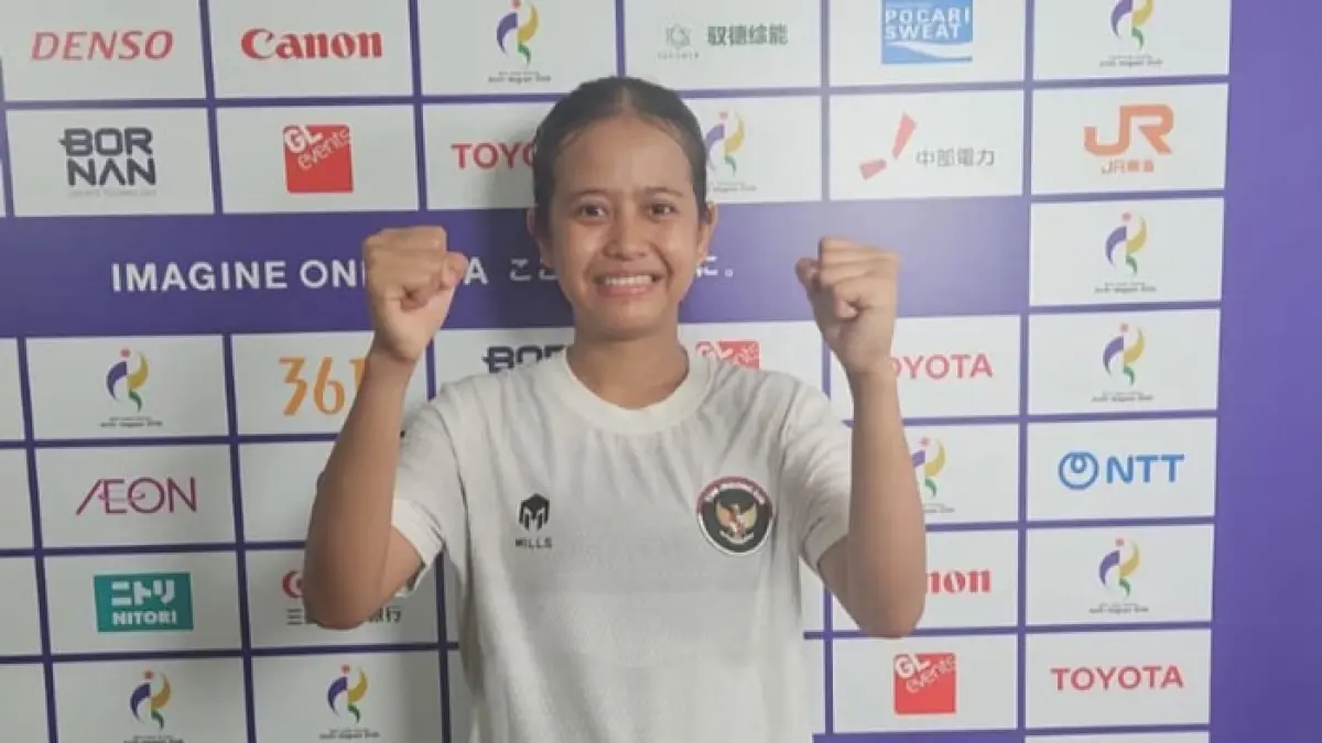 Atlet teqball putri Indonesia, Sumaya. (Kemenpora RI)