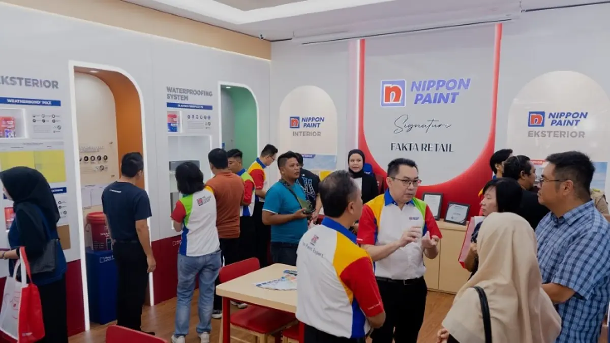 Suasana Nippon Paint Signature Store bersama Fakta Retail Pekanbaru yang berlokasi di Jalan HR Soebrantas Blok B-3, Pekanbaru.(Istimewa)