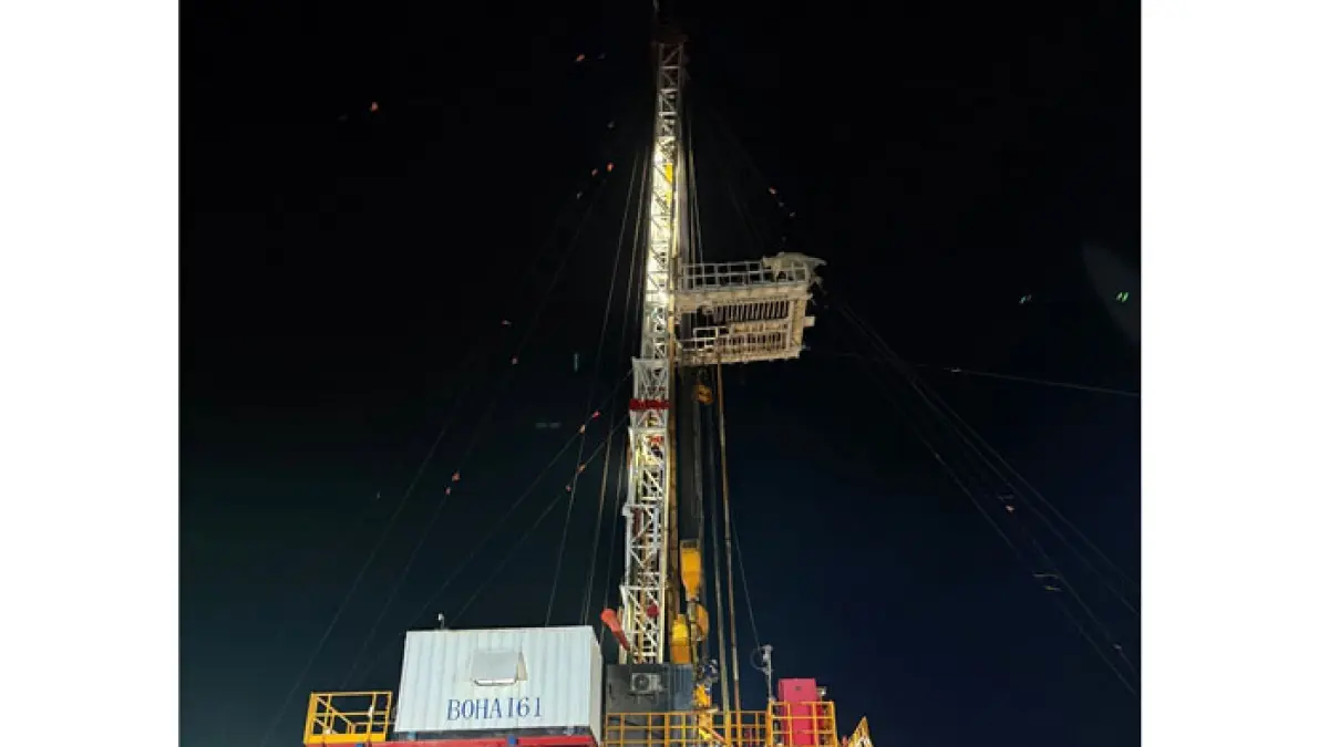 Rig yang beroperasi di Sumur RECO#4  di Kabupaten Rokan Hilir, Provinsi Riau. (Istimewa)