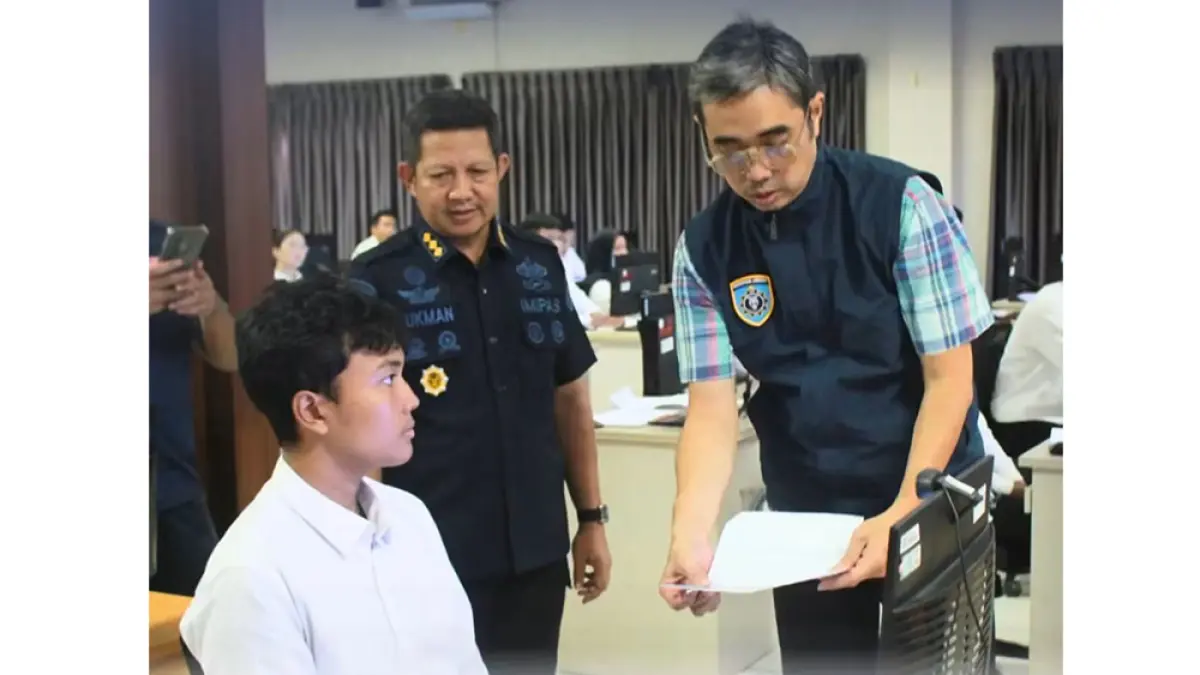 TINJAU: Tim Itjen Kemenimipas meninjau SKD calon taruna&nbsp;Poltekim dan Poltekip di Pekanbaru, Ahad (27/9/2026).(humas Kanwil Ditjenpas)