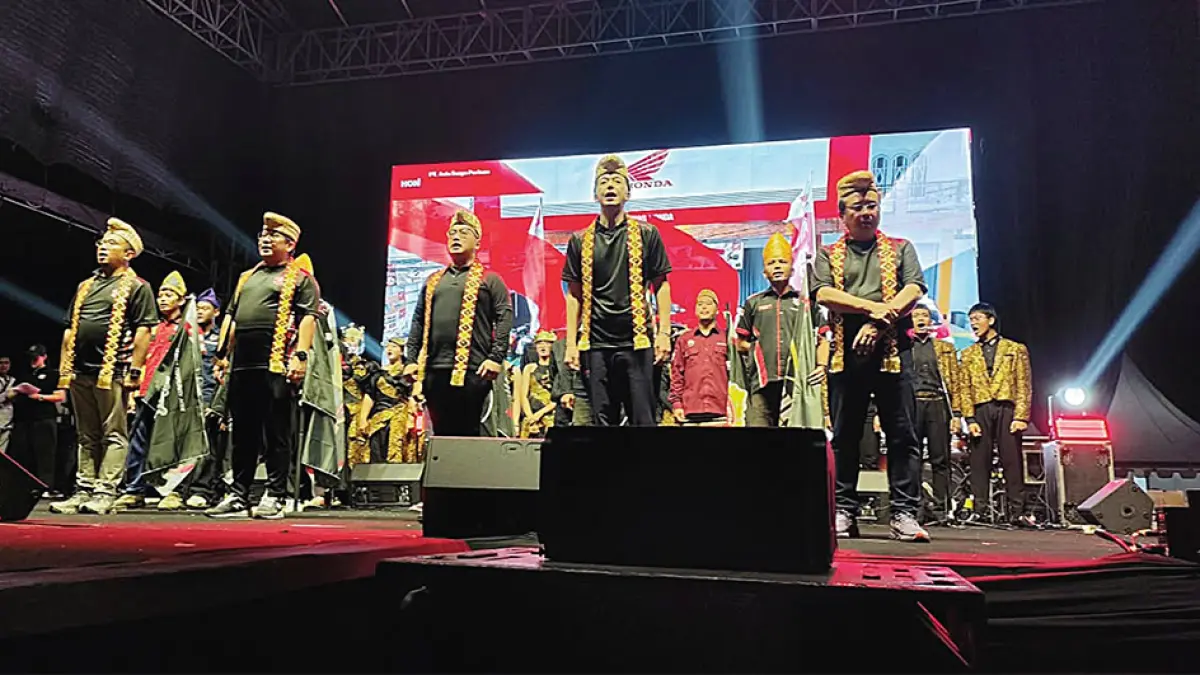 Aksi panggung yang meriah menambah semarak iven Honda Bikers Day (HBD) Regional Sumatera 2026 di Bandar Lampung, belum lama ini. (HONDA UNTUK RIAU POS)
