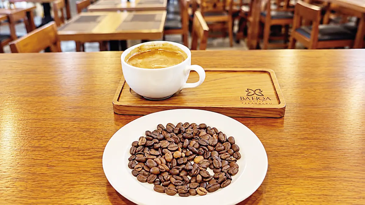 Latte art dari Hotel Batiqa Pekanbaru.