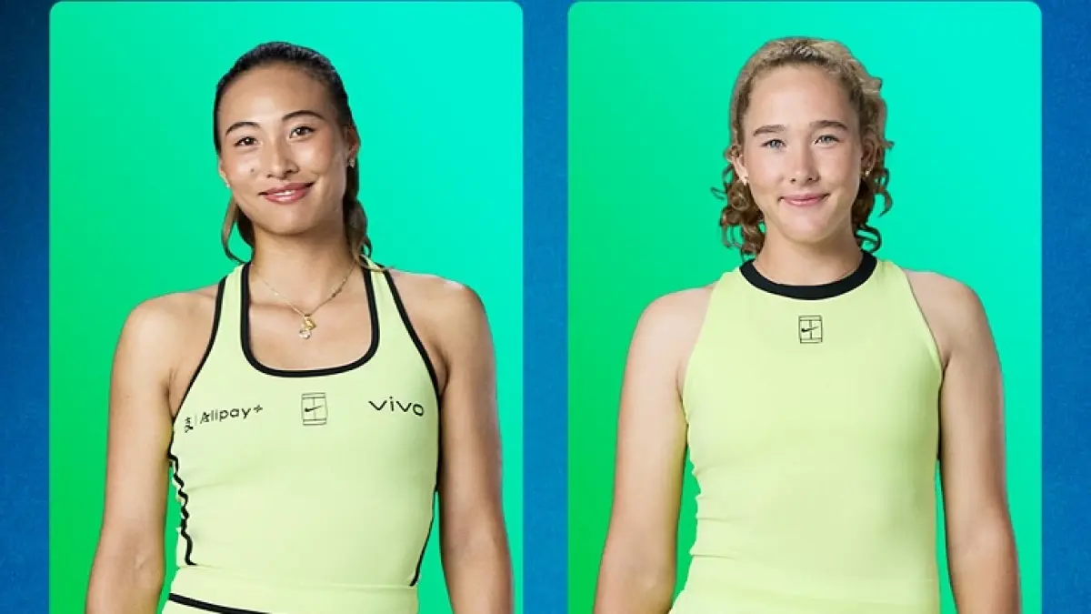 Petenis tuan rumah Zheng Qinwen nenghadapi Mirra Andreeva di final China Open.(Instagram @wta).