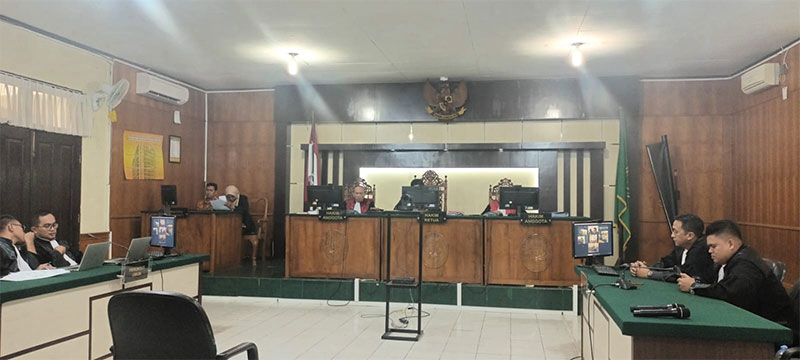 Sidang tipikor eks Kepala Kanwil BPN Riau dan Maluku Utara Muhammad Syahrir dengan agenda vonis yang digelar di PN Pekanbaru pada Kamis (31/8/2023).