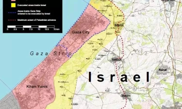 Peta peperangan Israel.