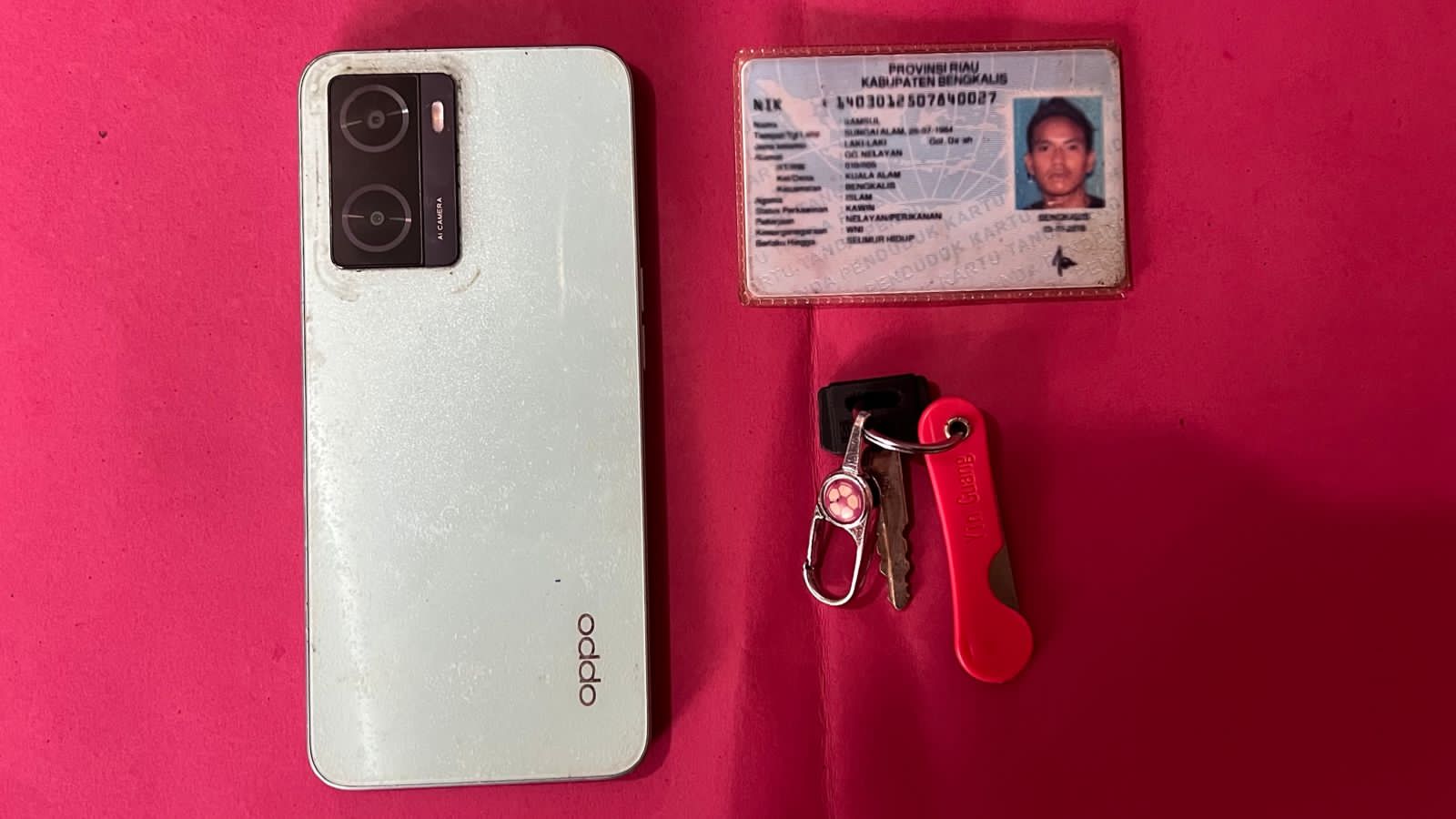 Barang bukti yang berhasil diamankan kepolisian dari pelaku.