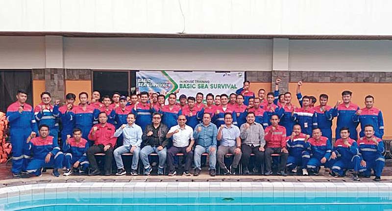 Pertamina Trans Kontinental gelar pelatihan Basic Sea Survival (BSS) yang dikhususkan bagi seluruh personel di Port Wilayah Marine Operation Sumbagut dengan 3 batch, beberapa waktu lalu.