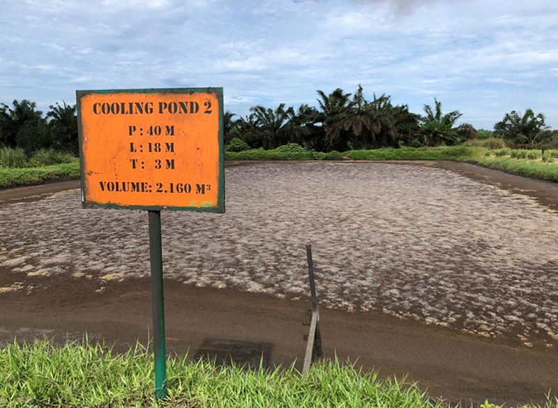 Kolam Cooling Pond yang difungsikan untuk pengolahan limbah cair industri pengolahan kelapa sawit PT Asia Sawit Makmur Jaya di Desa Jake, Kecamatan Kuantan Tengah, Kabupaten Kuansing, Jumat (18/12/2020).(PT ASIA SAWIT MAKMUR JAYA FOR RIAUPOS.CO)