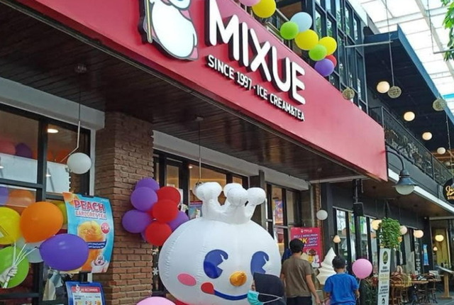 Salah satu gerai Mixue Indonesia.