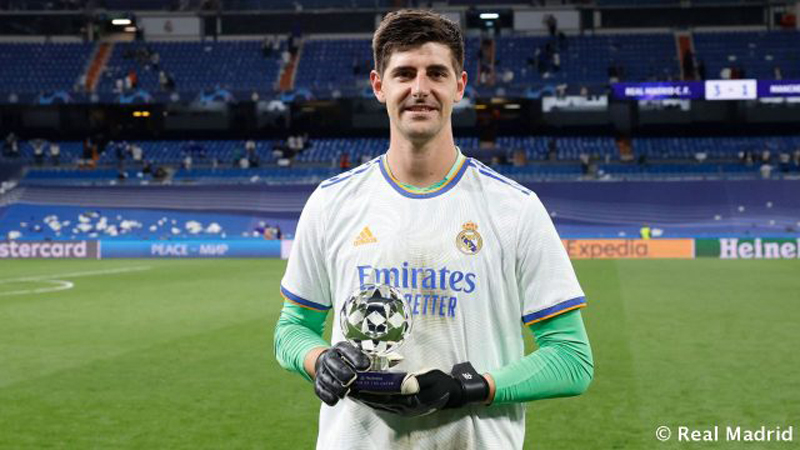 Thibaut Courtois, penjaga gawang Real Madrid.