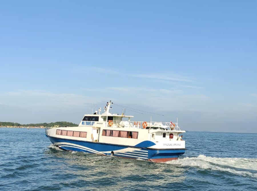 MV Trans Jet, armada yang akan melayani tambahan angkutan dari Selatpanjang ke Malaysia.
