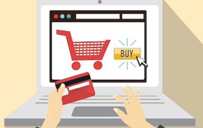 Ilustrasi, belanja online.