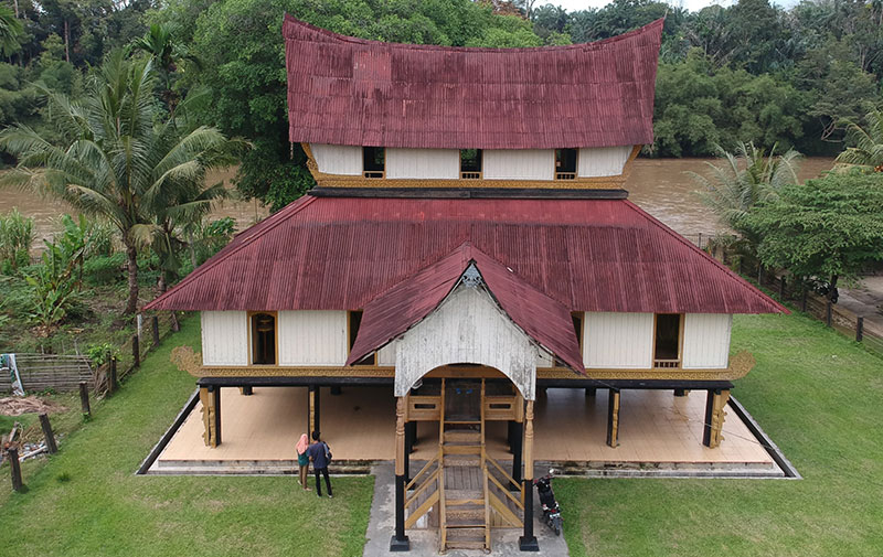 Istana Rokan dilihat dari atas. (KACAMATA GOBER FOR RIAU POS)