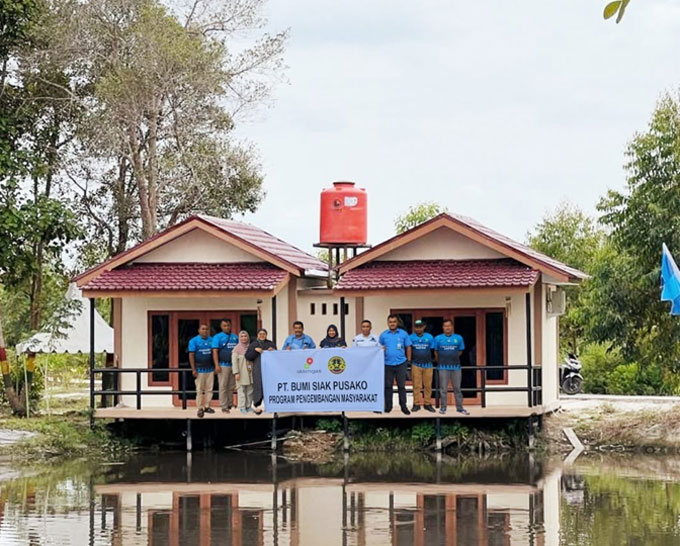 Dua unit homestay bantuan PT Bumi Siak Pusako kepada Desa Wisata Kampung Dayun Kabupaten Siak.