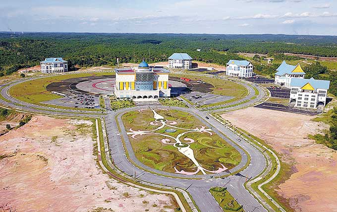 Kompleks Perkantoran Pemko Pekanbaru yang berada di dekat kawasan Industri Tenayan (KIT), Rabu (16/6/2021).