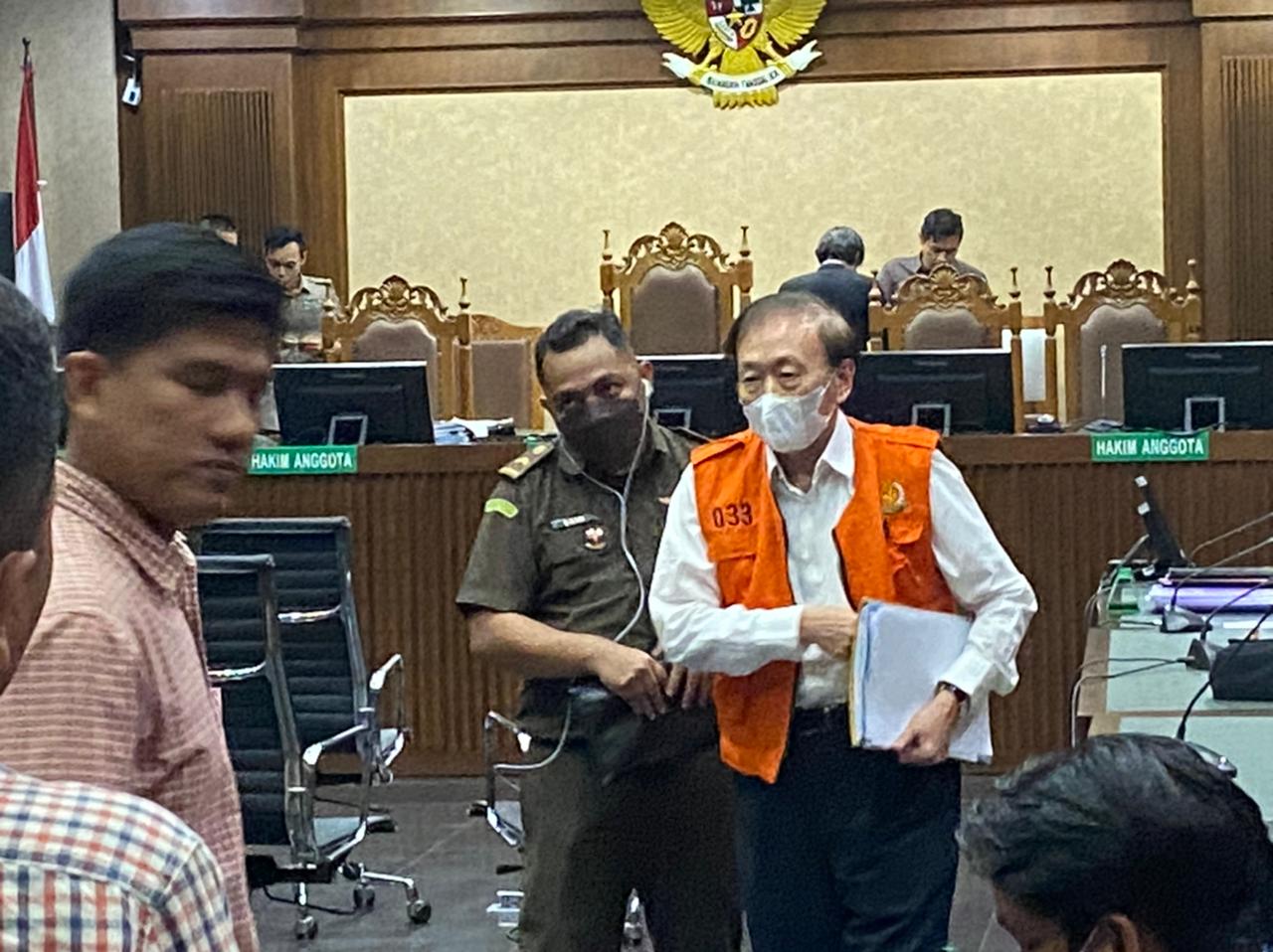 Persidangan kasus korupsi dugaan pengalihan fungsi hutan oleh PT Duta Palma Group di pengadilan tindak pidana korupsi (Tipikor) Jakarta Pusat, Senin (17/10/2022).