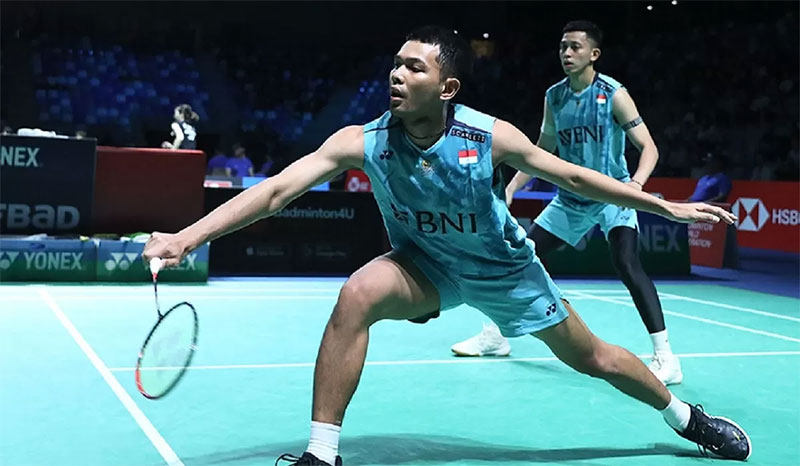Ganda putra Indonesia Fajar Alfian/Muhammad Rian Ardianto mengantongi kemenangan kedua pada laga penyisihan Grup B BWF World Tour Finals 2023Â 