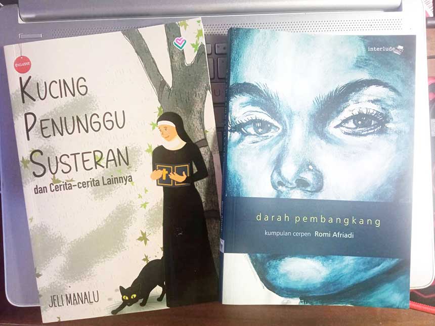 Dua buku kumpulan cerpen karya dua cerpenis Riau, Jeli Manalu dan Romi Afriadi, yang kini sudah ada di pasaran.